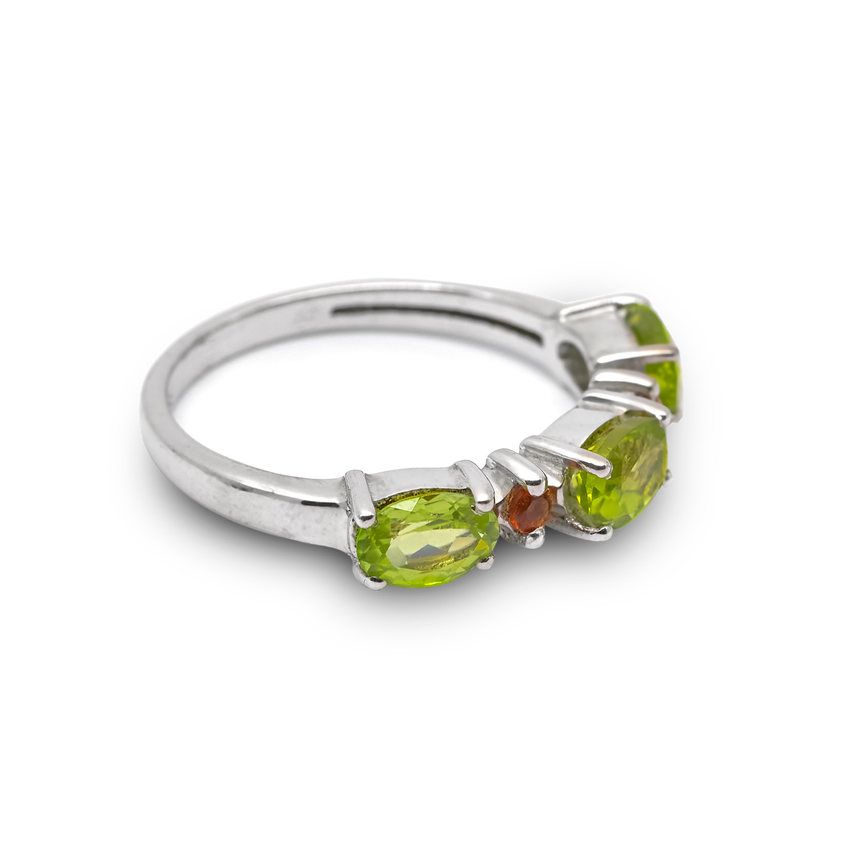 Bague peridot, citrine argent Elsa